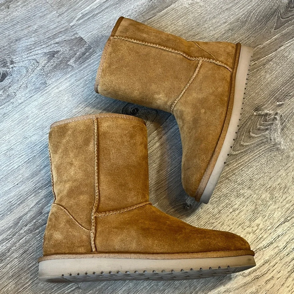 Koolaburra by UGG Koola Short Chestnut Suede Boots 1017090 Womens 10